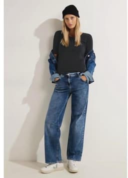 Cecil Lena Basic T-shirt voor dames, katoen — thumbnail 3