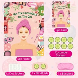 Ronte - Feestspel voor meisjesfeest, Poster Pin The Cucumber on The Girl, Make-up, Logeerpartij, Slaapfeestje, Feestartikelen voor vrouwen. — thumbnail 4