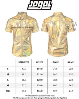 Herenshirt met Glanzende Metallic Print voor Feest en Nachtclub — thumbnail 2