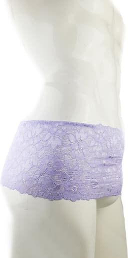 BamBella® Slip Paars lila open kruis kant voor mannen - L/XL - doorzichtig Erotische onderbroek Sexy Lingerie Heren - Zwart mannen ondergoed slip — thumbnail 2