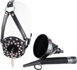 BNDGx® - Extreme BDSM sex Masker set met drink filter - Nep Leer - SM Erotisch seksspeeltje voor koppels — thumbnail 3