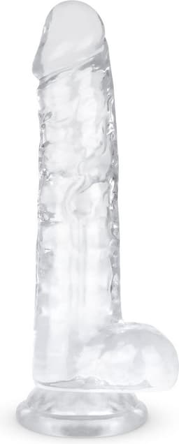 Jelly Dildo met ballen - 19 cm — thumbnail 3