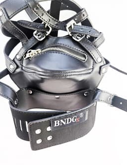 BNDGx® - Extreme BDSM sex Masker - Nep Leer - Met Gag blinddoek - SM Erotisch — thumbnail 4