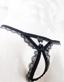 BamBella ® - String Kruisloos - One size - Sexy Zwart Erotische onderbroek Heren — thumbnail 2