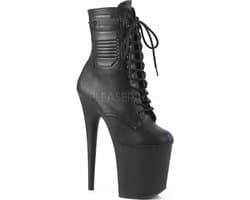 Pleaser - FLAMINGO-1020PK Plateau Laarzen, Paaldans schoenen - Paaldans schoenen - 40 Shoes - Zwart