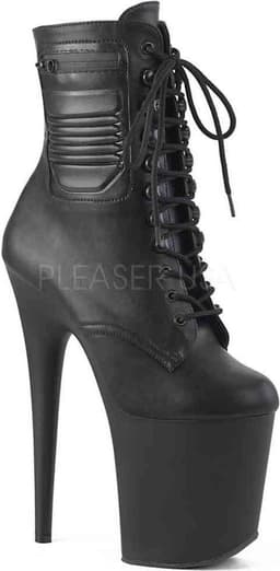 Pleaser - FLAMINGO-1020PK Plateau Laarzen, Paaldans schoenen - Paaldans schoenen - 40 Shoes - Zwart — thumbnail 1