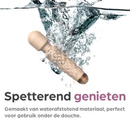 Sinsaa Vibrators voor Vrouwen - Clitoris Stimulator - Clitoris Vibrator - Sex Toys voor Vrouwen - Sexspeeltjes voor Koppels - Magic Wand Vibrator - Fluisterstil - Waterdicht - Incl. Cleaning Spray - Giftset - Beige — thumbnail 4