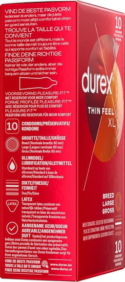 Durex Condooms Thin Feel XL 10st - 6 Stuks - Voordeelverpakking — thumbnail 4