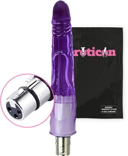 Eroticon Dildo - Paars - 17 CM - Ribbels - Opzetstuk Seksmachine - Accessoire - 3XLR opzetstuk — thumbnail 1