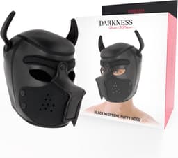 DARKNESS BONDAGE | Darkness Neoprene Dog Hood With Removable Muzzle - Size M | BDSM | Bondage | Fetish Mask — thumbnail 2