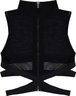 Erotisch Heren tank top - Transparant - Taille banden - Porno kleding - BDSM - Ritssluiting achterzijde — thumbnail 3