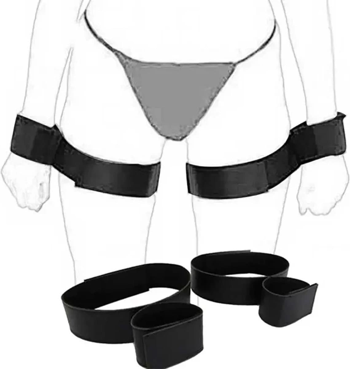 CHPN - Handboeien - Bondage - BDSM - Vastbinden - Rollenspel - Voorspel - Seksspeeltje - Erotiek - Partner boeien - Vastboeien - Vastgebonden - Nylon - Zwart — afbeelding 1