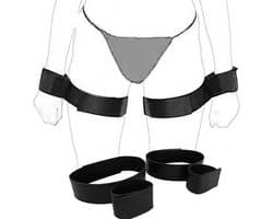 CHPN - Handboeien - Bondage - BDSM - Vastbinden - Rollenspel - Voorspel - Seksspeeltje - Erotiek - Partner boeien - Vastboeien - Vastgebonden - Nylon - Zwart