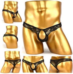 Erotische mannen string open kruis - Heren mini slipje - Erotische heren ondergoed - Vrouwen string voor hem - One size voor kledingmaat S en M — thumbnail 4
