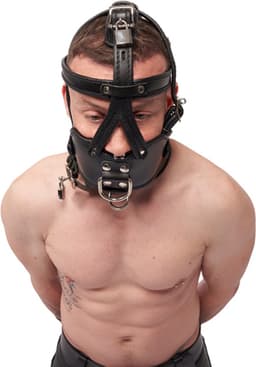 Mister b leather extreme muzzle head harness — thumbnail 3