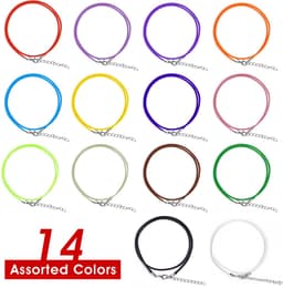 28 stuks ketting koord katoenen ketting 45 cm mix kleur ketting koord met kreeft klauw gesp sieraden maken ketting touw string met gesp voor doe-het-zelf armband hanger — thumbnail 3