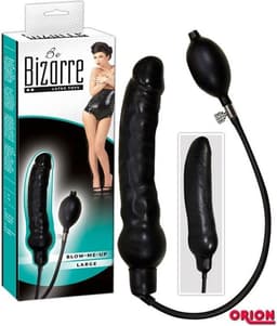 You2Toys – Latex Opblaasbare Dildo van Natuurlijk Materiaal met Schuimkern voor Eenvoudig Gebruik – 25 cm – Zwart — thumbnail 2