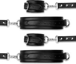 Bedroom Fantasies - Bondageharnas Handboeien en Hogtie Set - Zwart — thumbnail 3