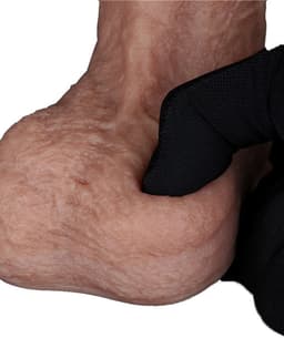 LoveToy - Dubbellaagse siliconen dildo 21,5 cm (Ø 4,2 cm) - Bruin — thumbnail 5