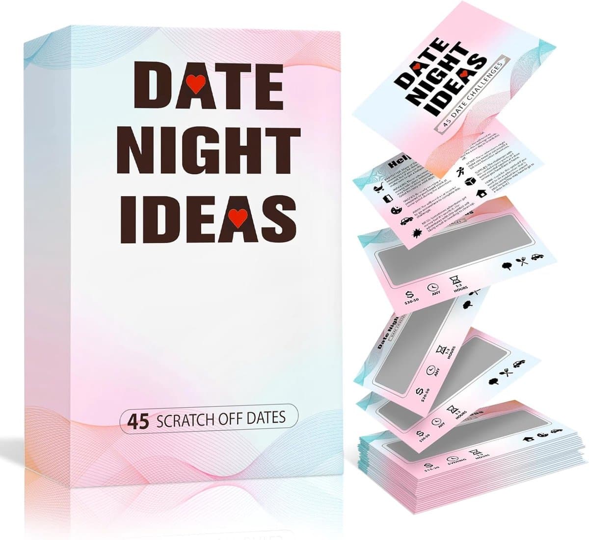 Date Night Ideeën - Koppel Spelletjes - Relatie Verdiepen - Kraskaarten - 123 x 88 cm - Multicolor — afbeelding 1
