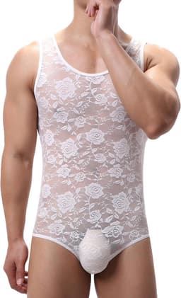 Heren Bodysuit - Onderhemd - Dagelijks - Ademend Materiaal - Zwart — thumbnail 1