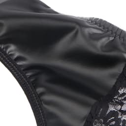 Zeloria Jarretel Set met Kant & PU Leer – Inclusief Slip – Zwart – XL – Exclusief Kousen — thumbnail 3