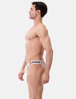 Barcode Berlin Pride Brief Regiro White - MAAT L - Erotisch Heren Ondergoed - Slip voor Man - Sexy mannen Slip — thumbnail 4