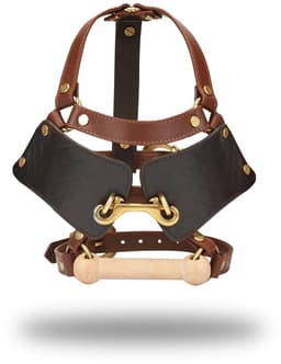 Liebe Seele - The Equestrian Leather Blinder And gag - Paardenhoofdtooi Met bit gag — thumbnail 1