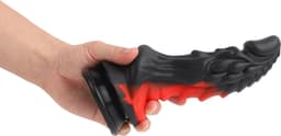 Banoch | Fantasy Dragon Dildo | Rood/Zwart – Siliconen Dildo met Zuignap | Gedetailleerde Textuur | Flexibel & Stevig | Monster creature — thumbnail 4