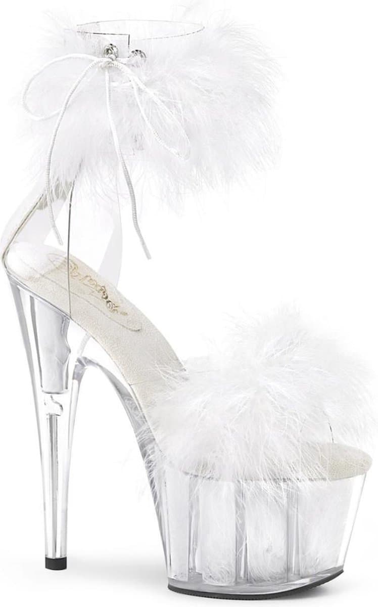 Pleaser - ADORE-724F Sandaal met enkelband, Paaldans schoenen - Paaldans schoenen - 38 Shoes - Wit — afbeelding 1