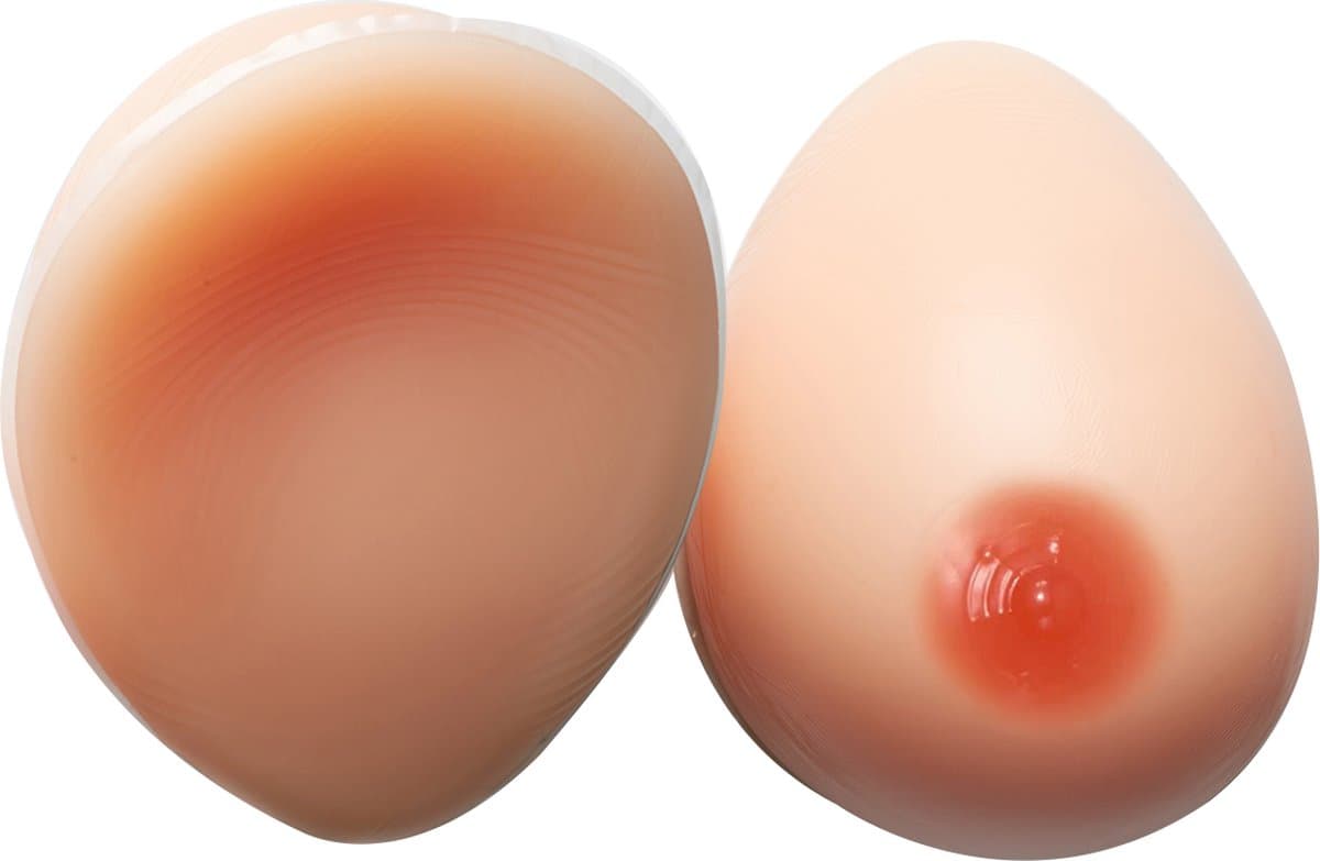 Borstprothese - 2-delige set - Cup D - 1000 gram - ZELFKLEVEND - 100% hypoallergene medische siliconen - kunstborst - Protheses - Nep Borst - Valse Borsten - Kunst Borst - Siliconen Huid - Crossdresser - Transgender - Travestiet - Body4Everybody — afbeelding 1