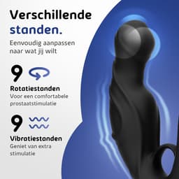 Sensual Desire® 360º Pulse – Prostaat Stimulator met Cockringen – 9 Roteer & Vibratiestanden – Prostaat Vibrator voor Mannen - Sex Toys voor Koppels – Anale speeltjes – Inclusief Erotische Luisterverhalen — thumbnail 2