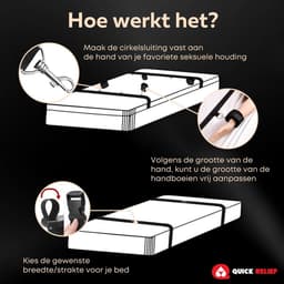 Quick Relief Bed Bondage Restraints™ - SM - Verstelbaar en Comfortabel - BDSM — thumbnail 3