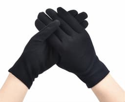 Katoenen handschoenen Zwart L 40stuks – 20 paar Beschermende Handschoenen - Gezondheidszorg - Ziekenhuis - Beauty Center, Kapper en Salon Spa Tattoo – Jewelry - eczeem / allergie / handcreme - juweliers / munt handschoen — thumbnail 5