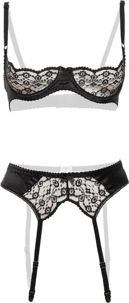 Christine le Duc - 3 delige BH set - Lingerie Erotisch - Gush - Zwart - L — thumbnail 2