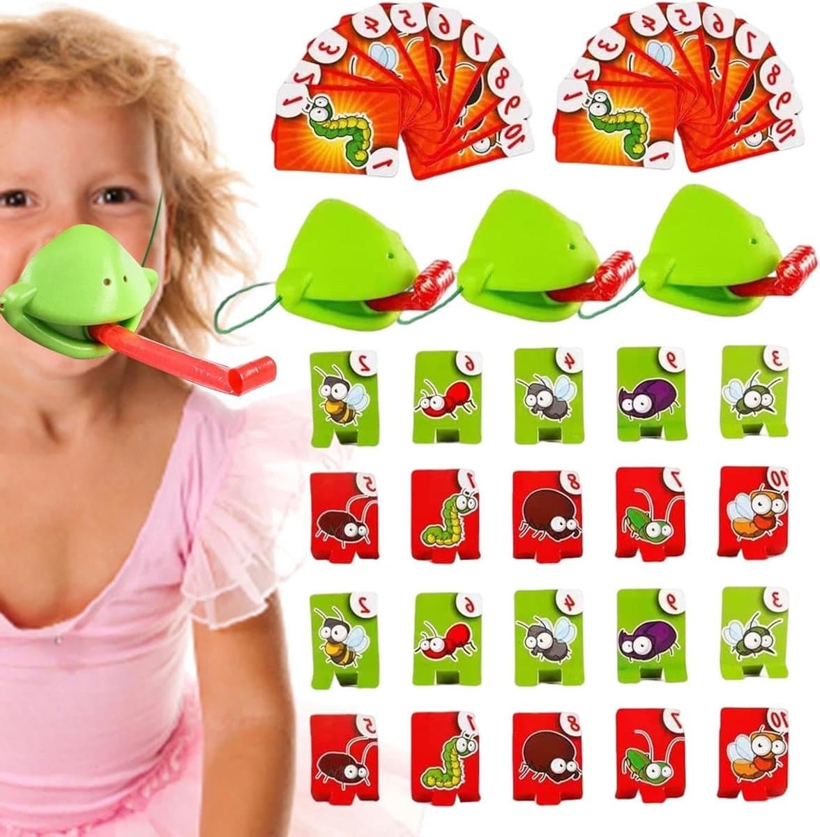 Kikkerspel Tongspel - Interactief Spel - Feestjes Spelen - Snelheidsspel - Voor 2 of 4 spelers - Meerdere kleuren — afbeelding 1