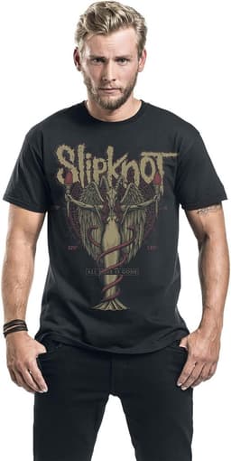 T-shirt met Engelprint voor Mannen Zwart Band Merchandise — thumbnail 2