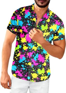Herenshirt Jaren 80 - Retro Outfit Mannen - Feest Kleding - Relaxed Fit - XXL — thumbnail 5