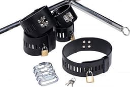 Imprisoned Bondagerek Met Dildo - Diversen - Neukmachines - Zwart - Discreet verpakt en bezorgd — thumbnail 3