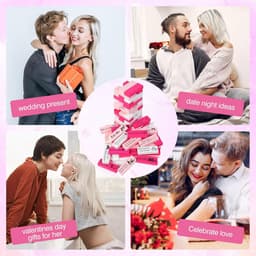 Roze Torenspel - Houtblokken Set - Date Night Spel - 6 DIY Blokken - 54 Stuks - Roze — thumbnail 2