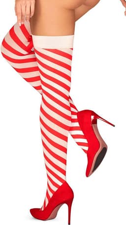 Obsessive - Kissmas Kousen Rood L/XL — thumbnail 5