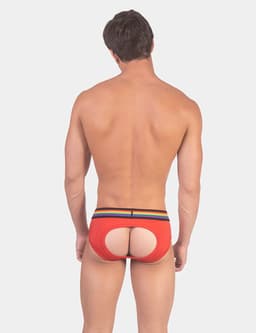 Barcode Berlin Backless Brief Pride Red - MAAT L - Erotisch Heren Ondergoed - Slip voor Man - Sexy mannen Slip — thumbnail 2