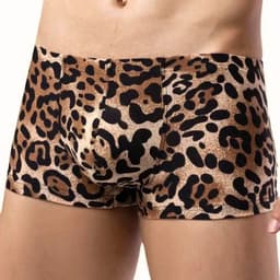 Luipaard Boxershort Heren – Sexy Leopard Print Men’s Underwear – Panter Boxer voor Themafeest of Festival – Maat M/L — thumbnail 1