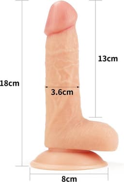 Lovetoy Easy Strap-on Set met dildo van 18 cm - lichte beige — thumbnail 5