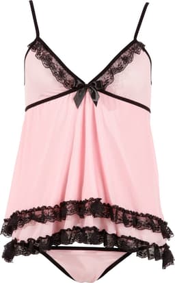 Cottelli Collection –  Nachtjurk met Luxe Uitstraling met Verleidelijk Blote Achterkant – Maat XL - Zwart — thumbnail 4