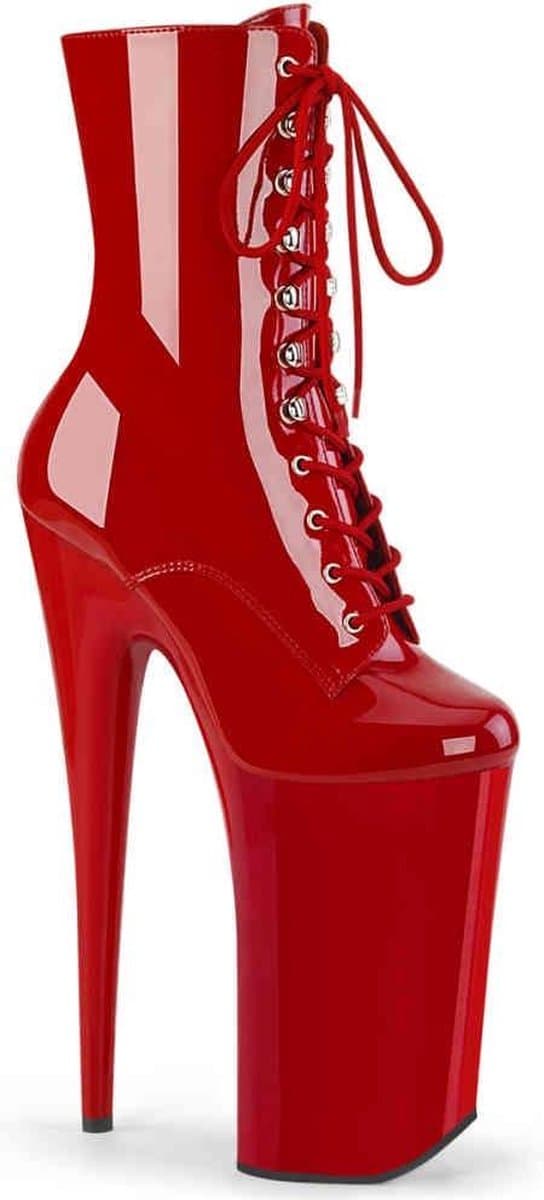 Pleaser - BEYOND-1020 Plateau Laarzen, Paaldans schoenen - Paaldans schoenen - 35 Shoes - Rood — afbeelding 1