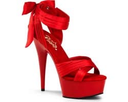 Pleaser - DELIGHT-668 Plateau hakken - US 8 - 38 Shoes - Rood