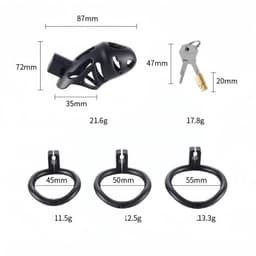 Intenz® - Luxe Kuisheidskooi Zwart - Chastity Cage - Peniskooi - Sex Toys voor Koppels - Inclusief Slotje — thumbnail 5