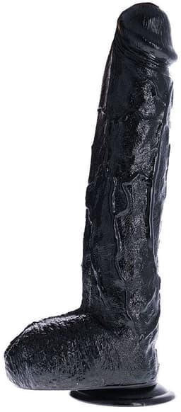 Extreme Zwarte Dildo 45 Cm Lang - Doorsnede 8 Cm. - Grote Anaal Dildo Extreem — thumbnail 2