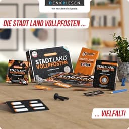 Stadt Land Volleposten Spel - Rood Licht Edition voor Volwassenen - Actief Spel voor 2-6 Spelers — thumbnail 4
